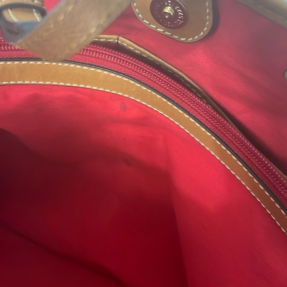 Dooney & Bourke Smooth Leather Pink Blush & Midnight Blue Tote Bag EUC - Picture 17 of 17